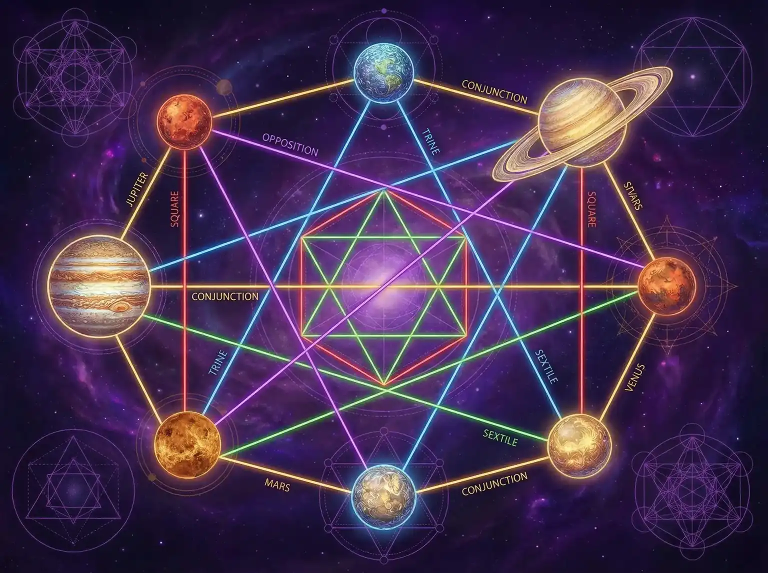 行星相位解读 - 台中科院晚间试导弹 | 占星学进阶